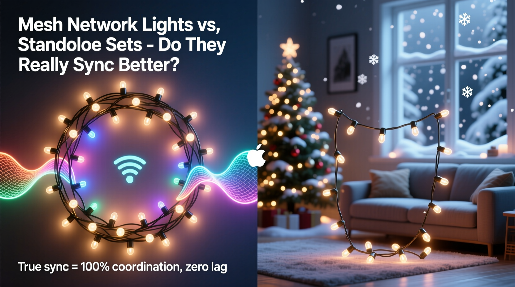 mesh network christmas lights vs standalone sets do they really sync better