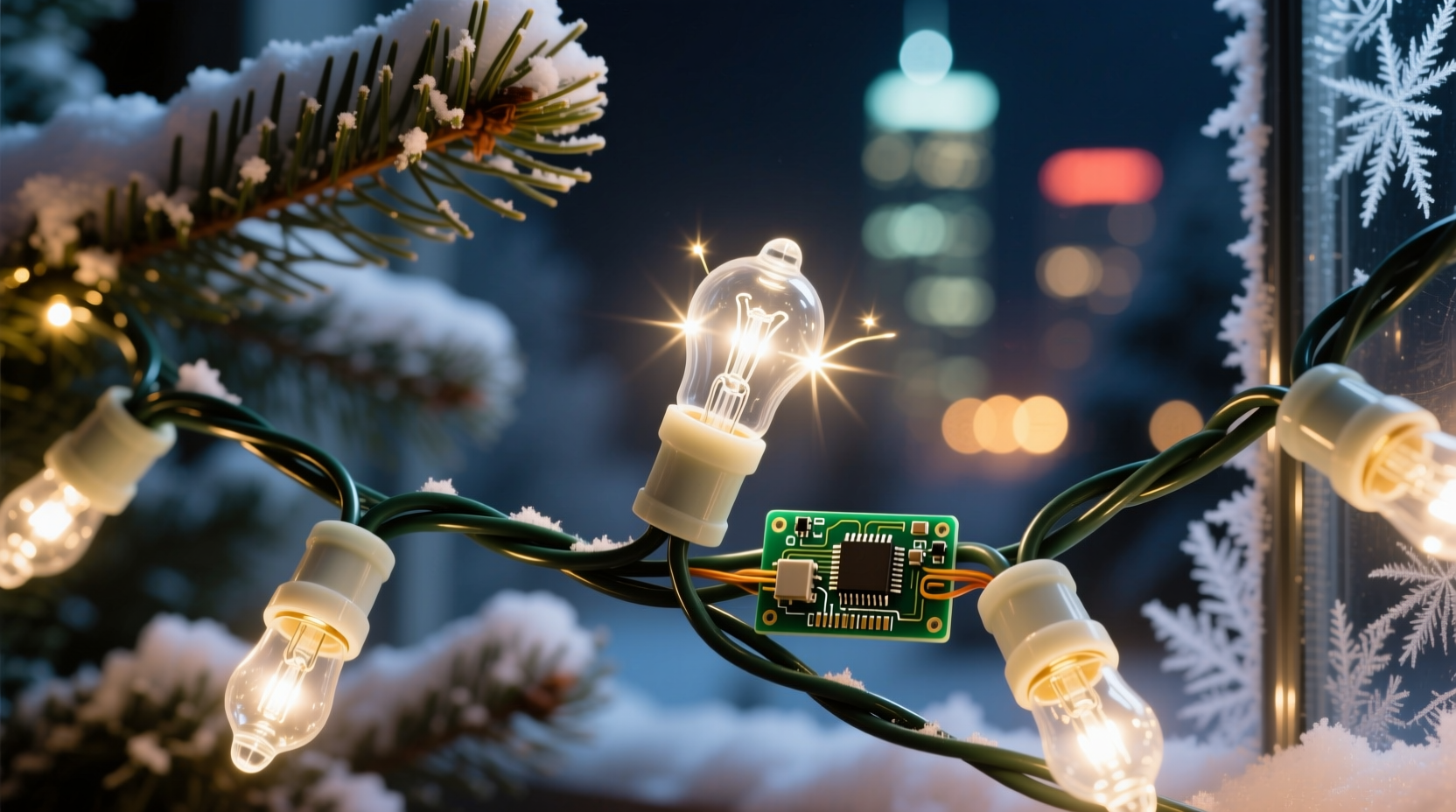 how to add twinkle effect to regular led christmas lights