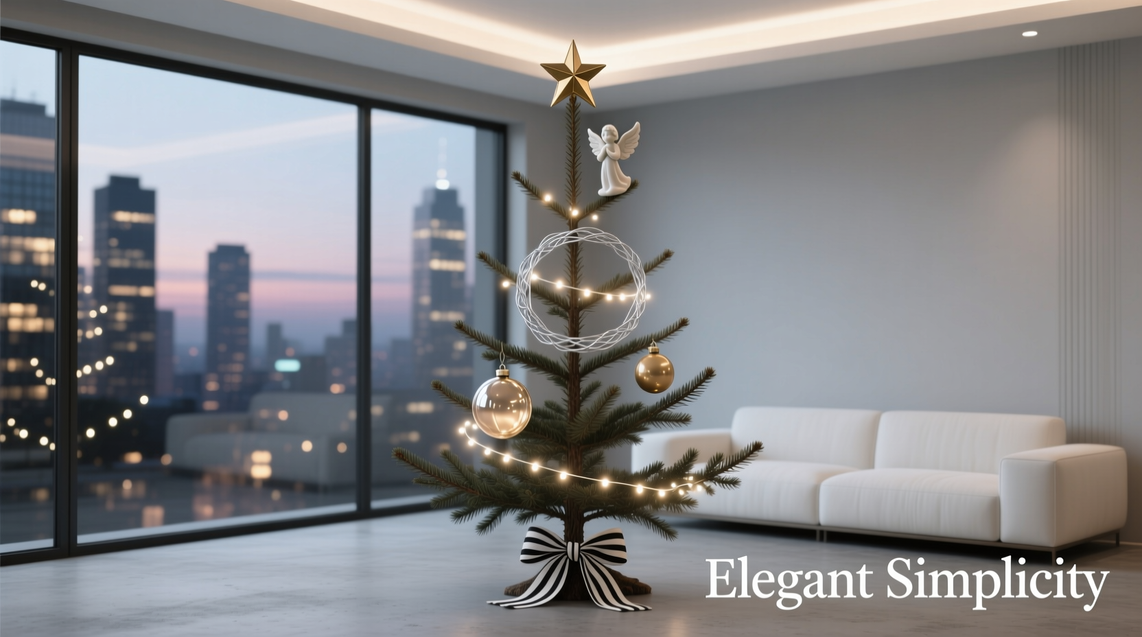 how to create a minimalist christmas tree look with high end decor