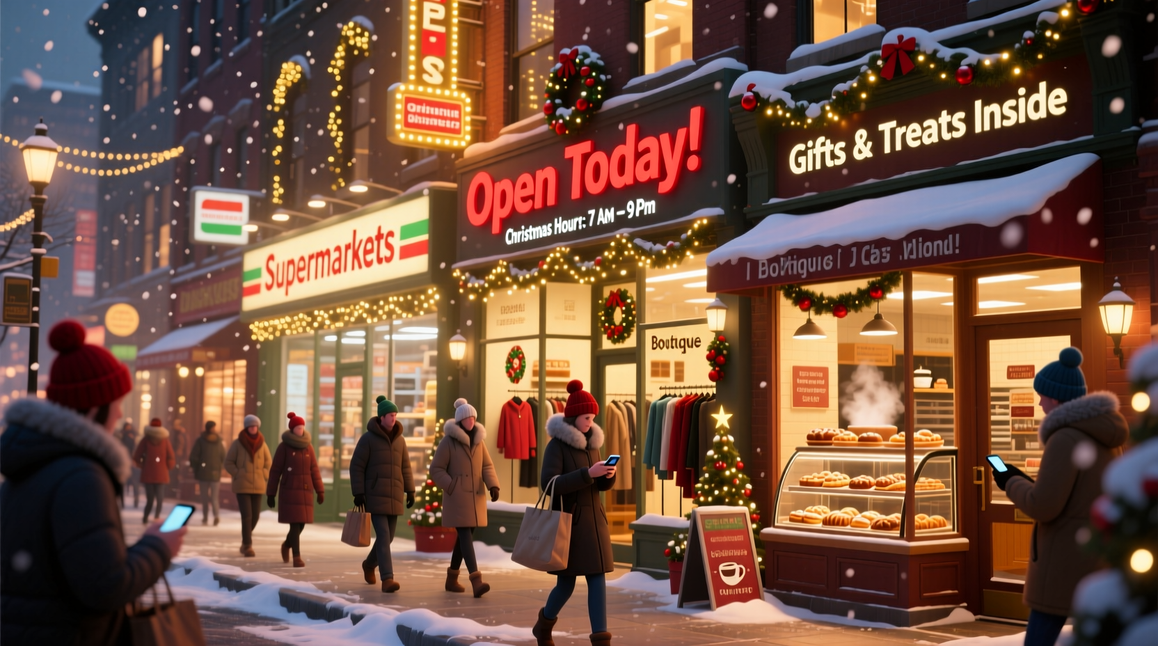 what stores are open today on christmas day