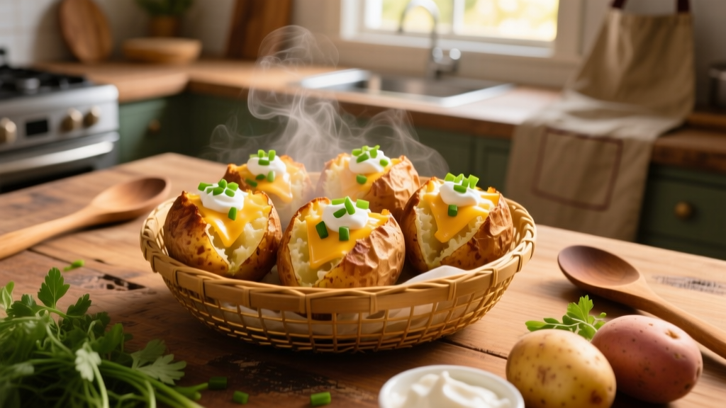 Air Fryer Loaded Potatoes: Crispy, Cheesy & Easy