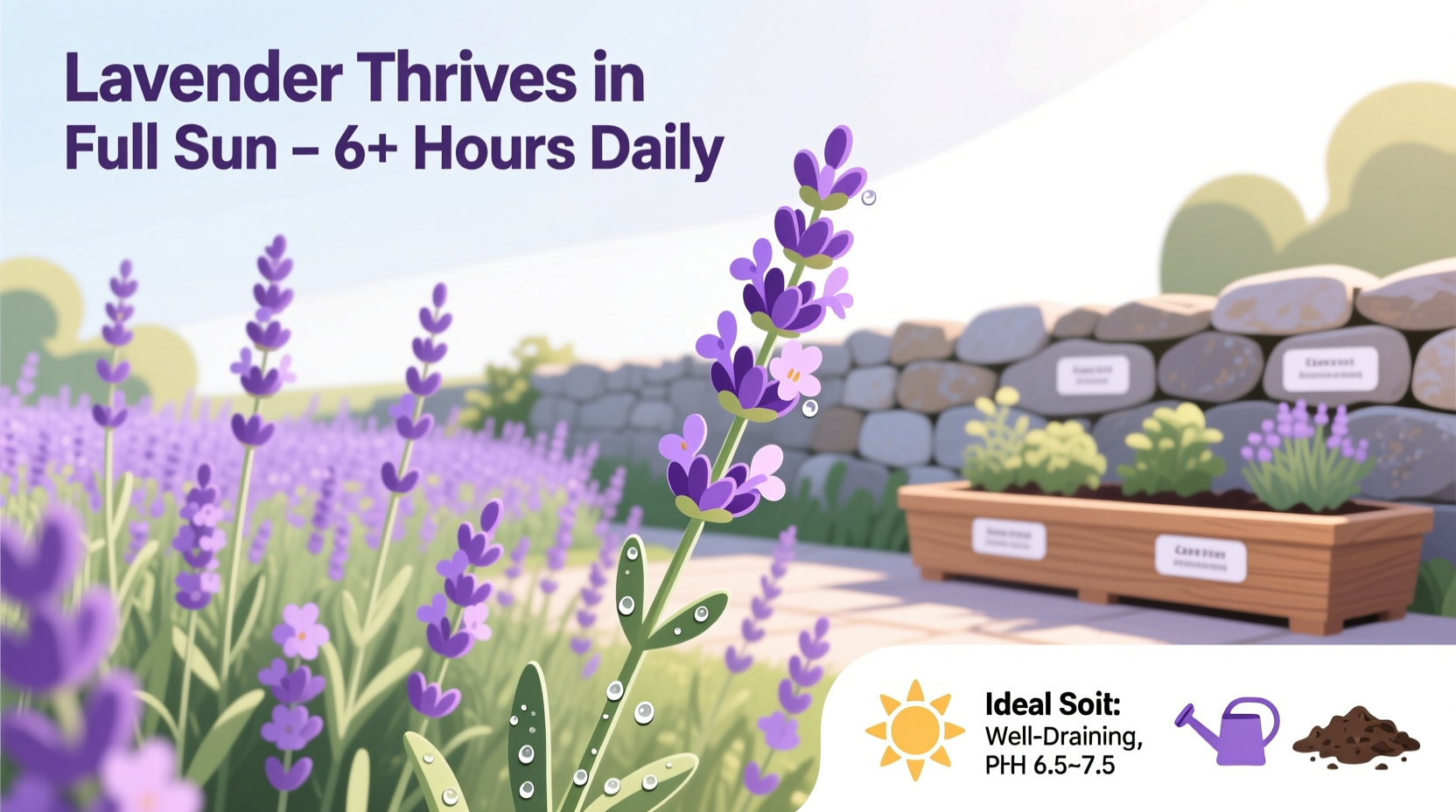 Lavender Sun Requirements: 6-8 Hours Daily | TheHomeSprouts
