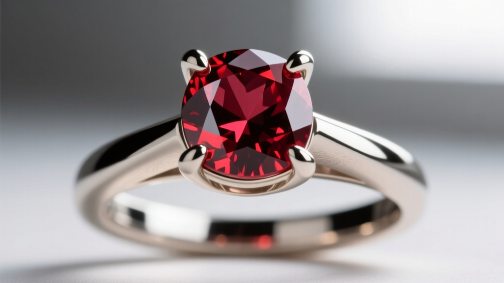 Close-up of a four-prong setting and a flush bezel holding red spinel gems, highlighting precise metal prong tolerances.