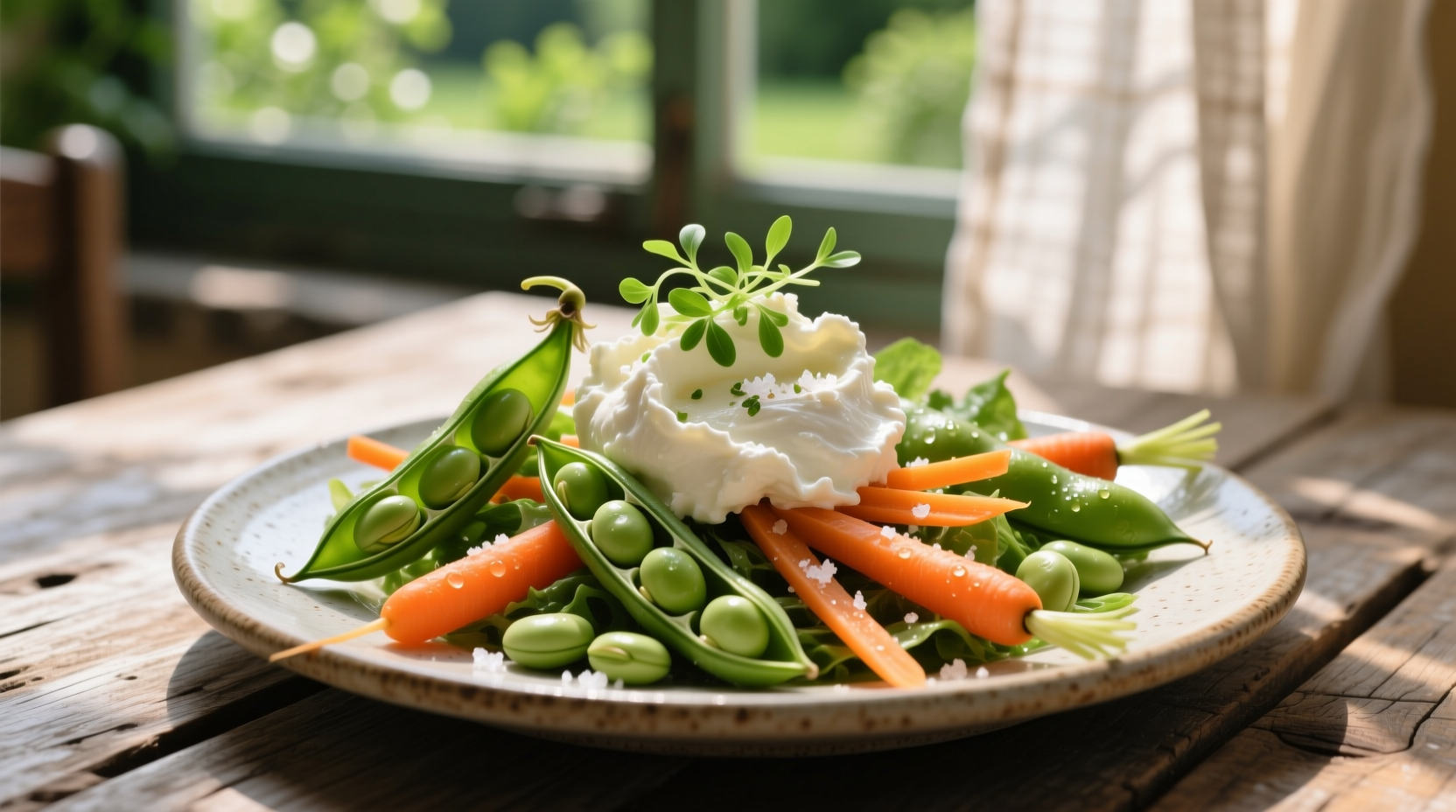 easiest spring ever fava bean carrot ricotta salad