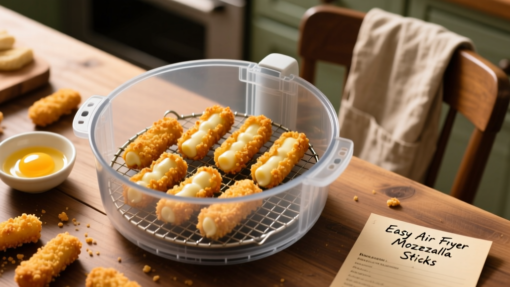 Easy Air Fryer Mozzarella Sticks (Crispy & Foolproof)