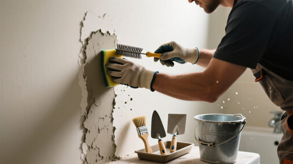 Fixing Stucco Efflorescence in Bathroom Walls