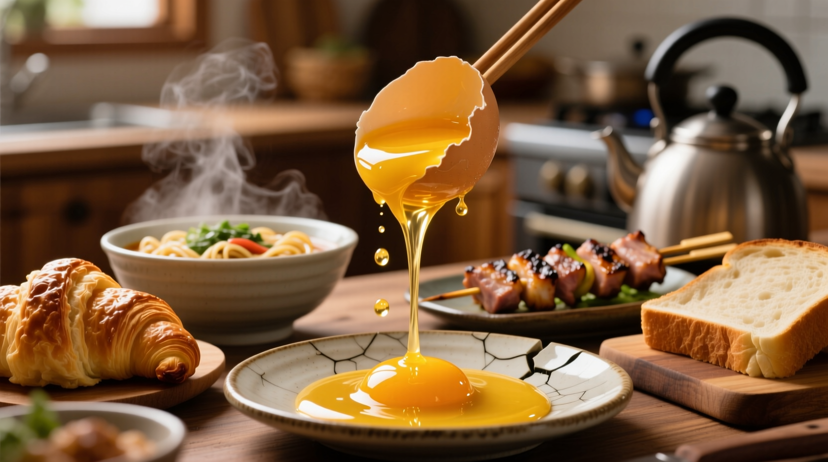 drizzle delicious savory egg yolk on everything with t