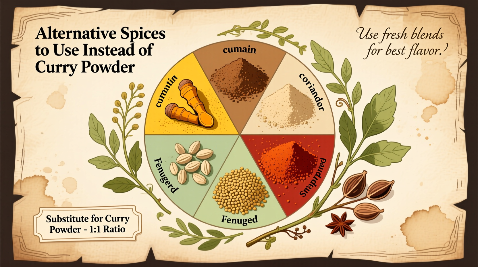 alternative spices to use instead of curry powder