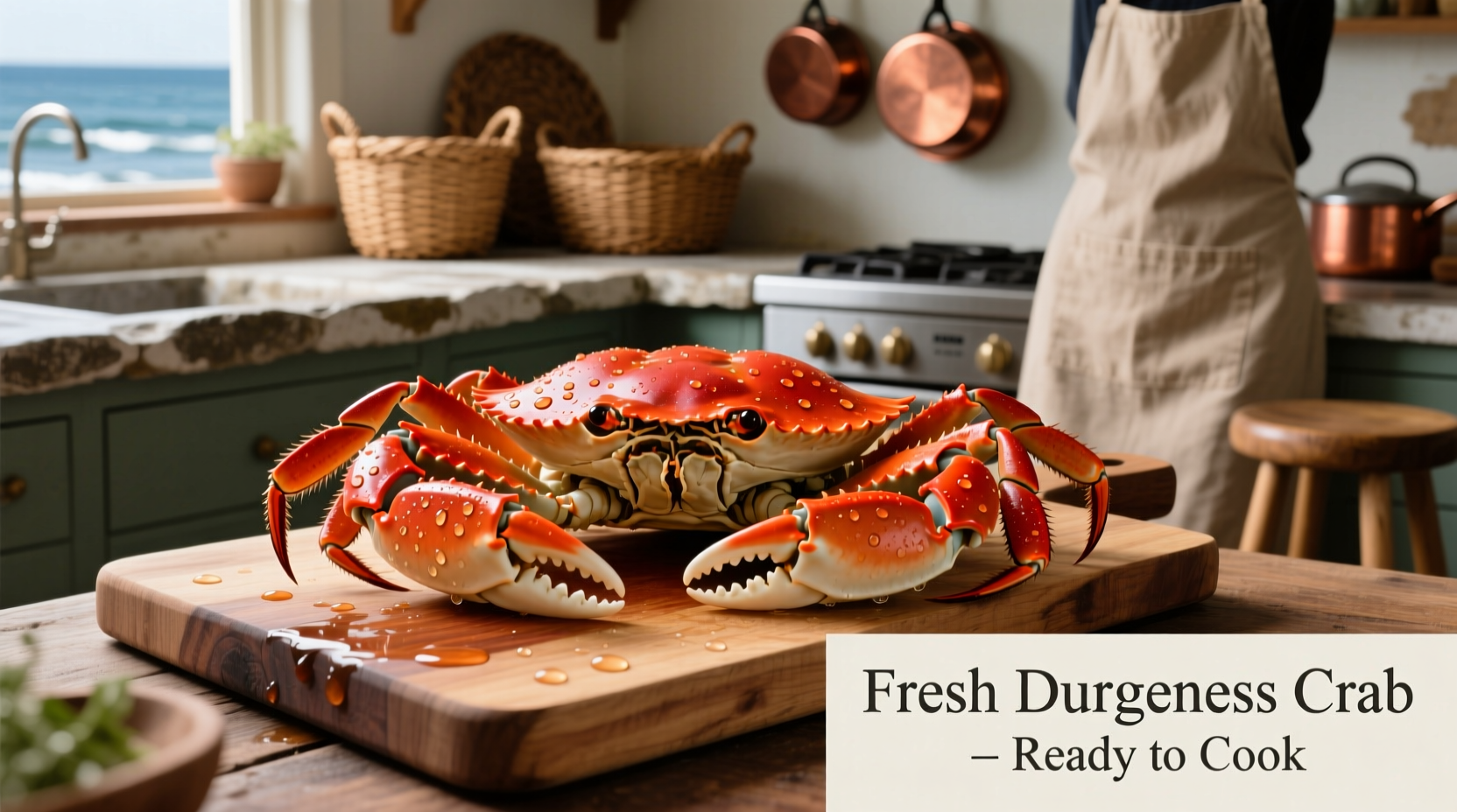 Fresh Dungeness crab ready for cooking