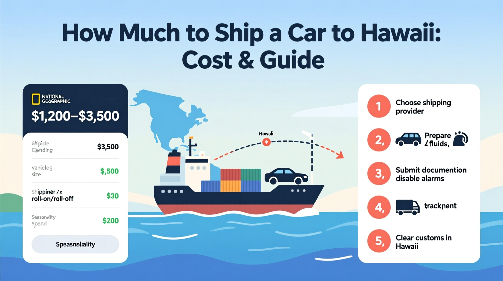how much is it to ship a car to hawaii
