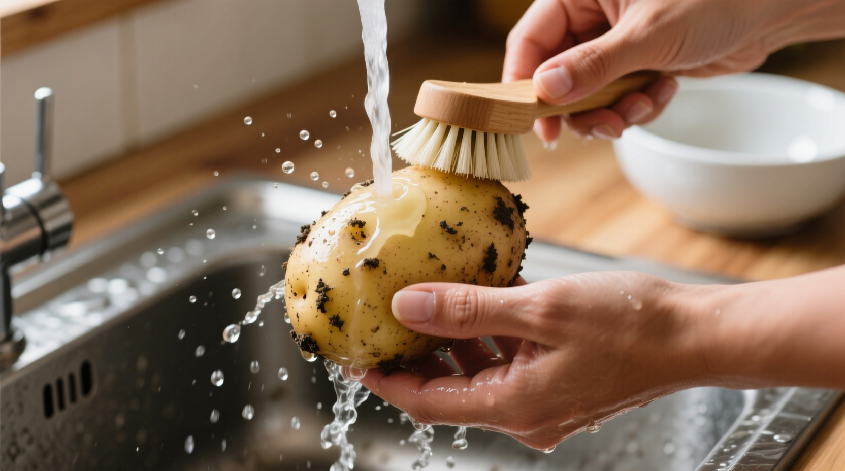 how to clean potatoes