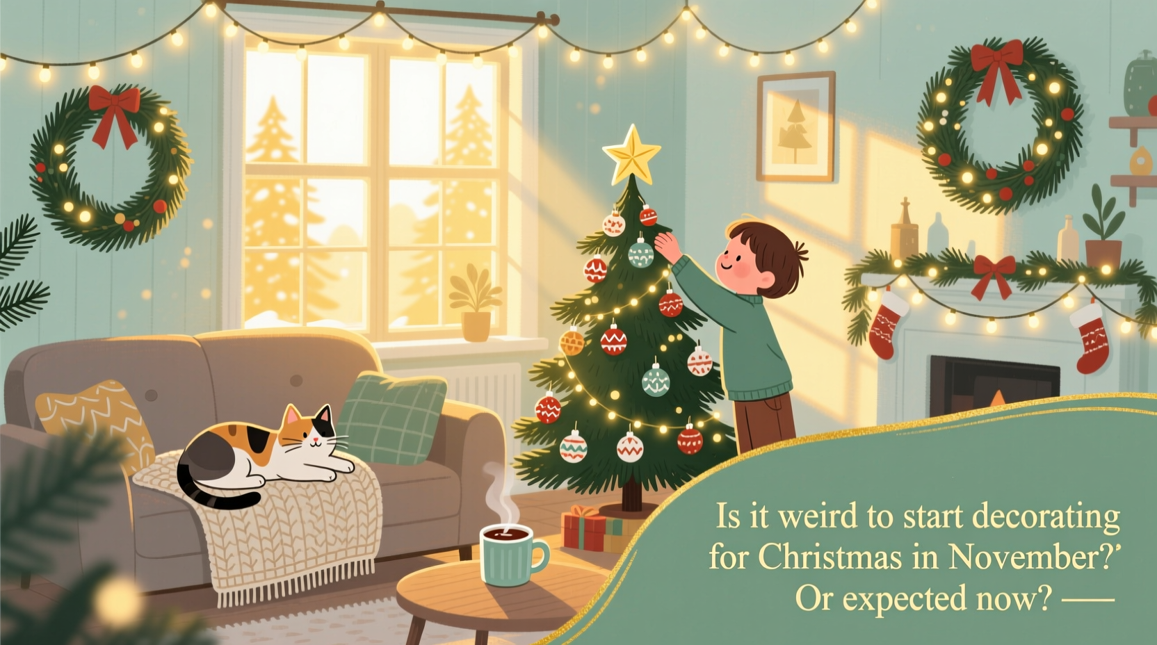 is it weird to start decorating for christmas in november or expected now