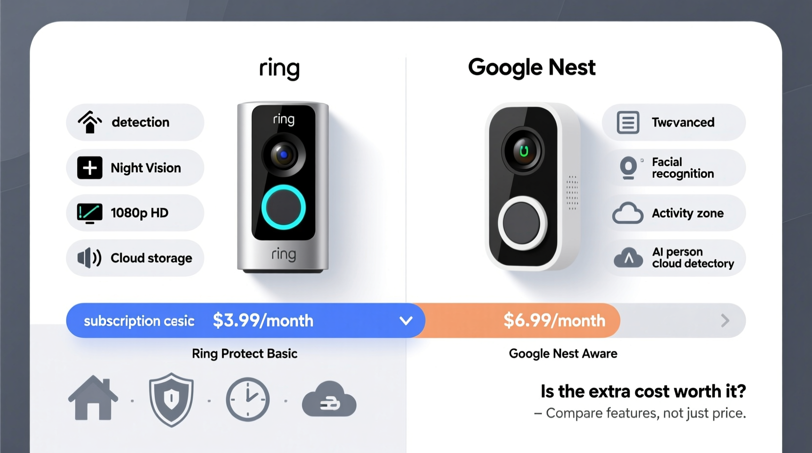ring doorbell vs google nest is the subscription cost worth the security features