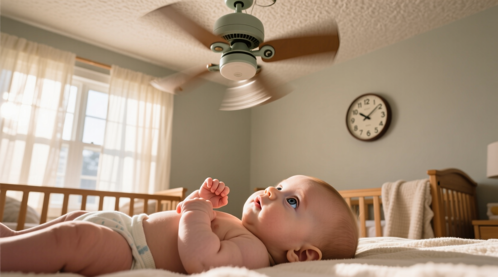 why does my baby stare at ceiling fans and is it developmental