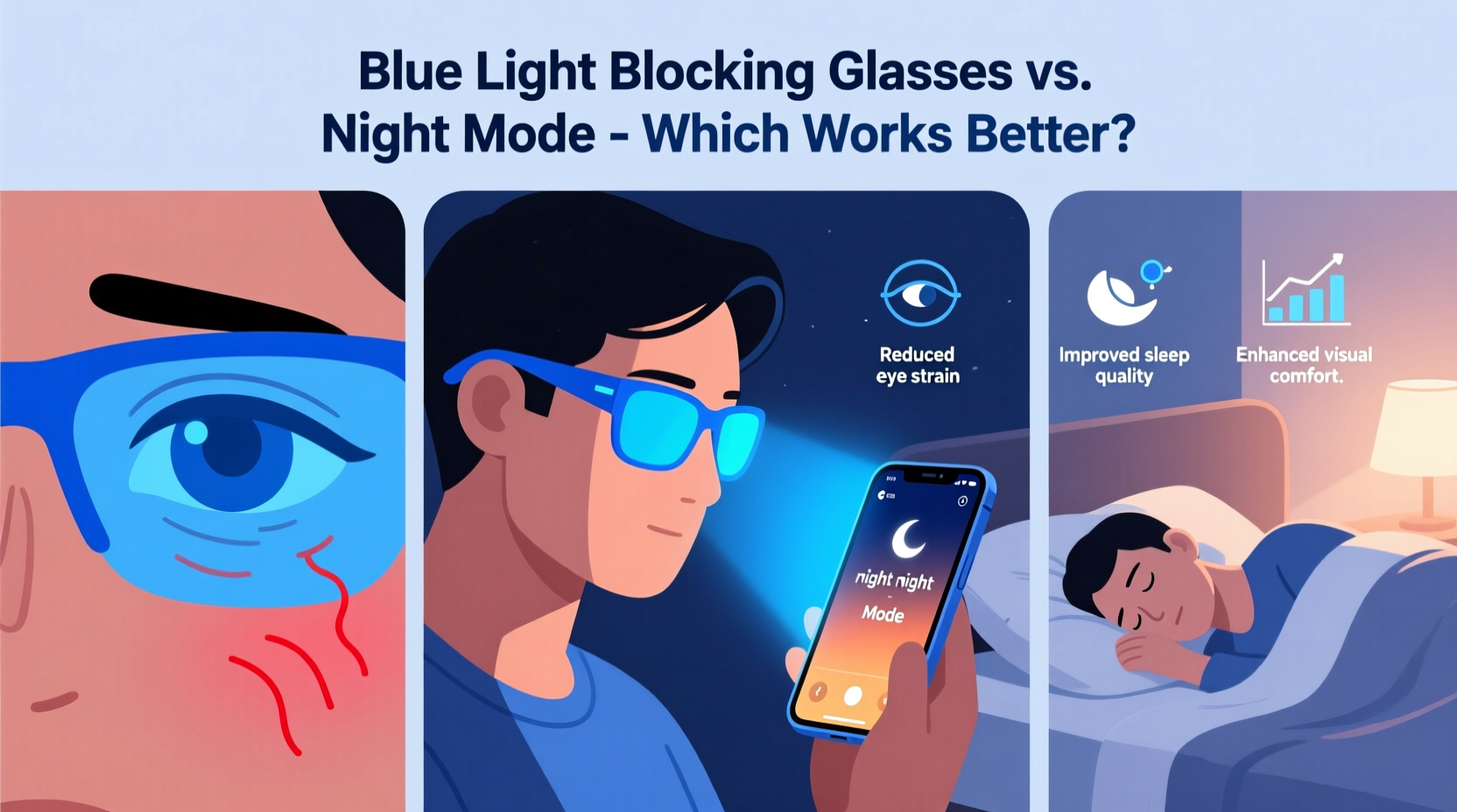 is blue light blocking glasses worth it if you already use night mode on devices