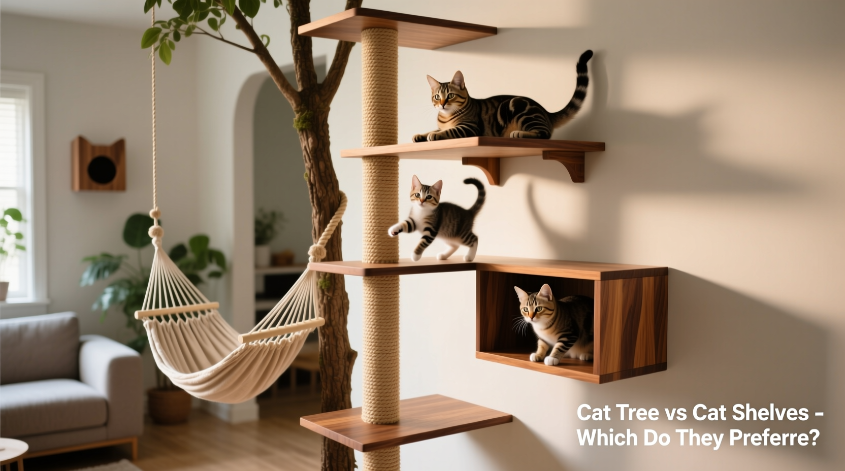 cat tree vs cat shelves which vertical space do cats prefer