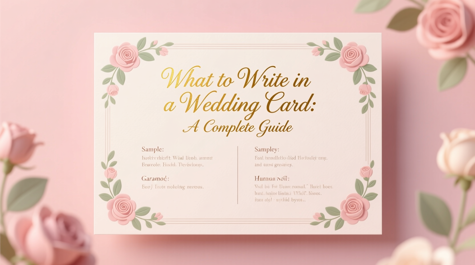 what to write in wedding card