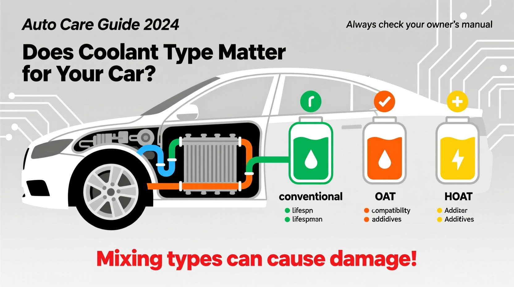 does it matter what coolant i put in my car