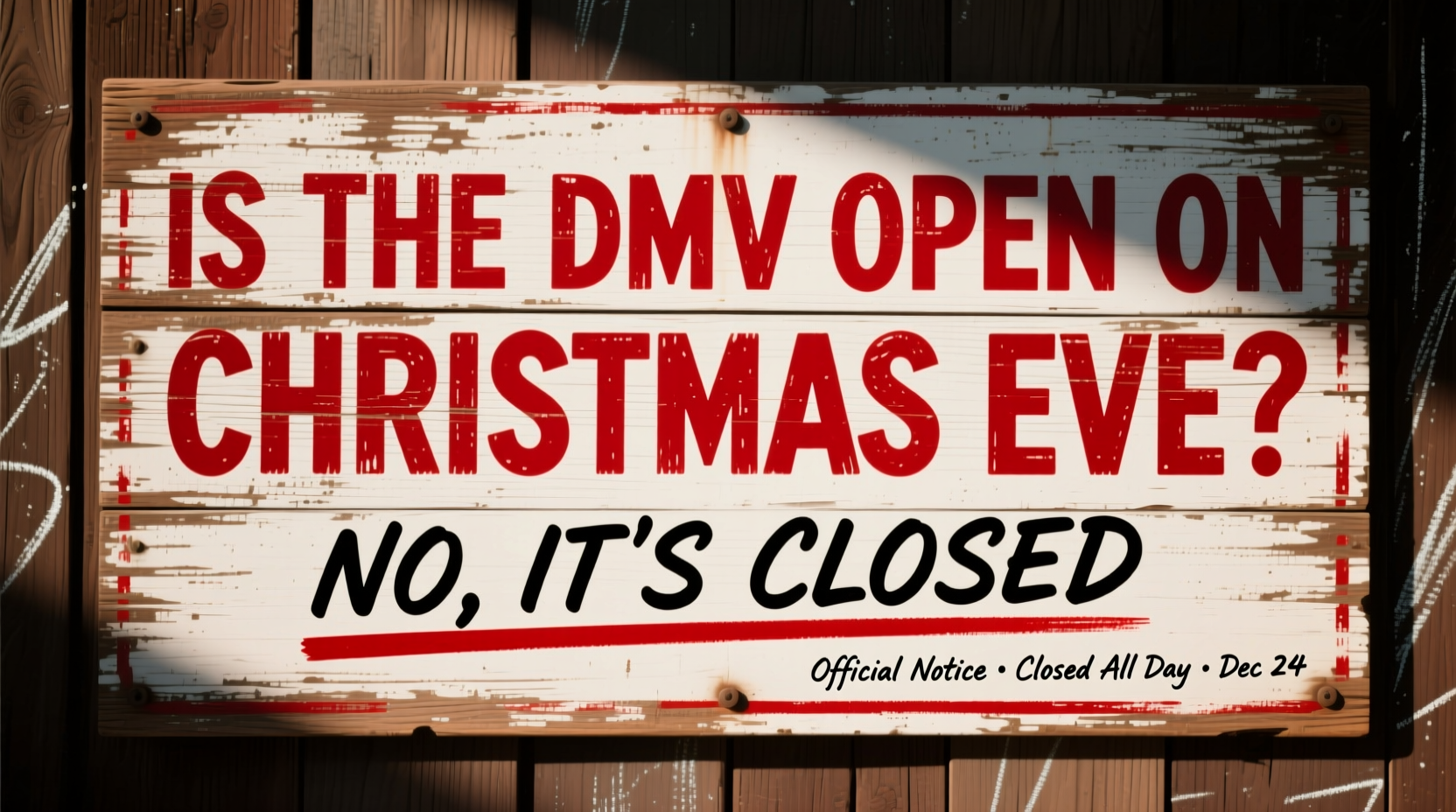 is the dmv open on christmas eve