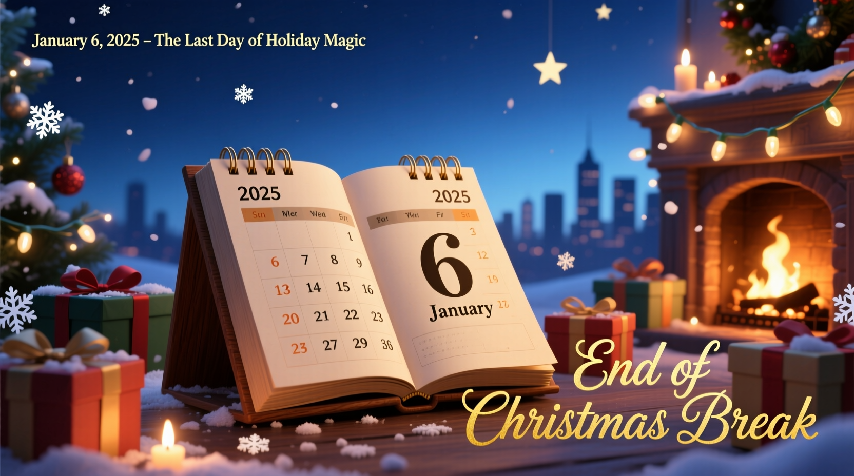 when is the end of christmas break