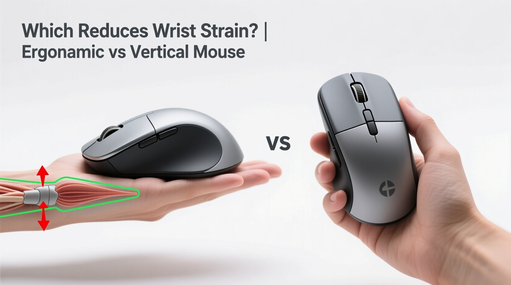 ergonomic mice vs vertical mice which reduces wrist strain for office workers