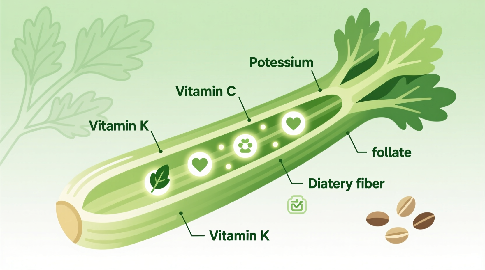 what nutrients are found in celery