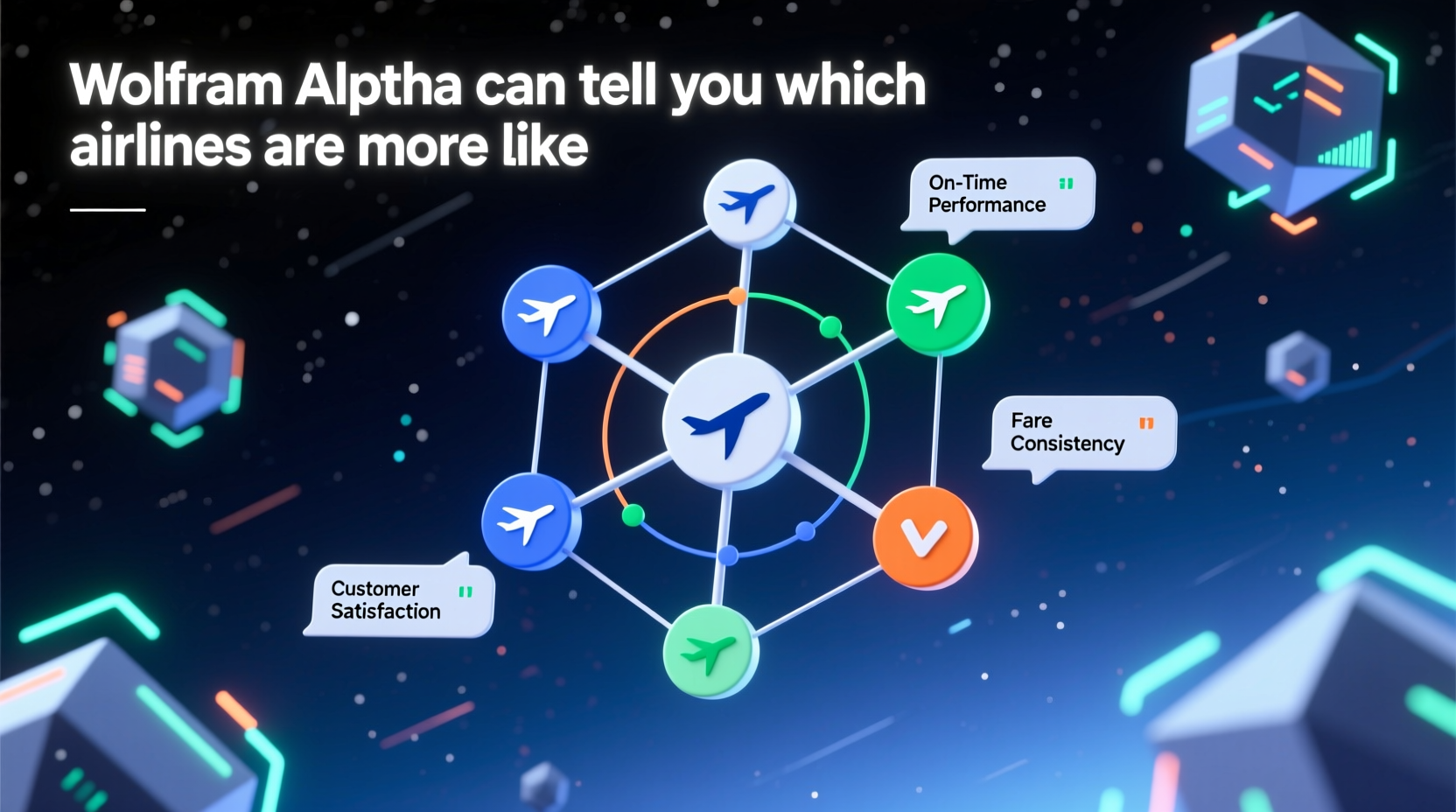 wolfram alpha can tell you which airlines are more like