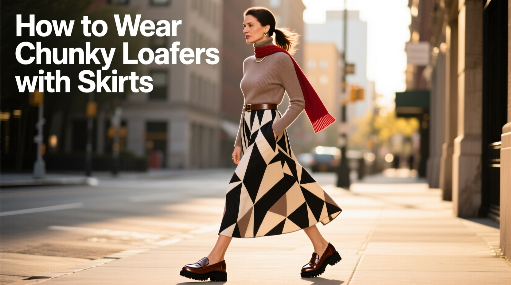 how to style chunky loafers with skirts without looking frumpy fashion tips