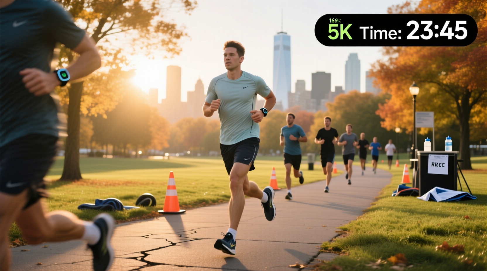 average 5k run time by age skill