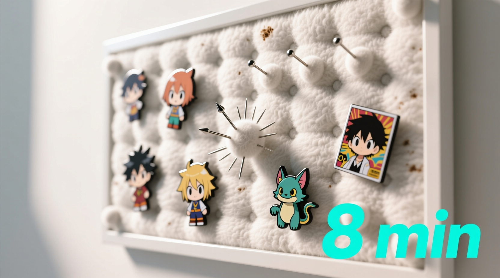 how to clean a felt anime pin board safely