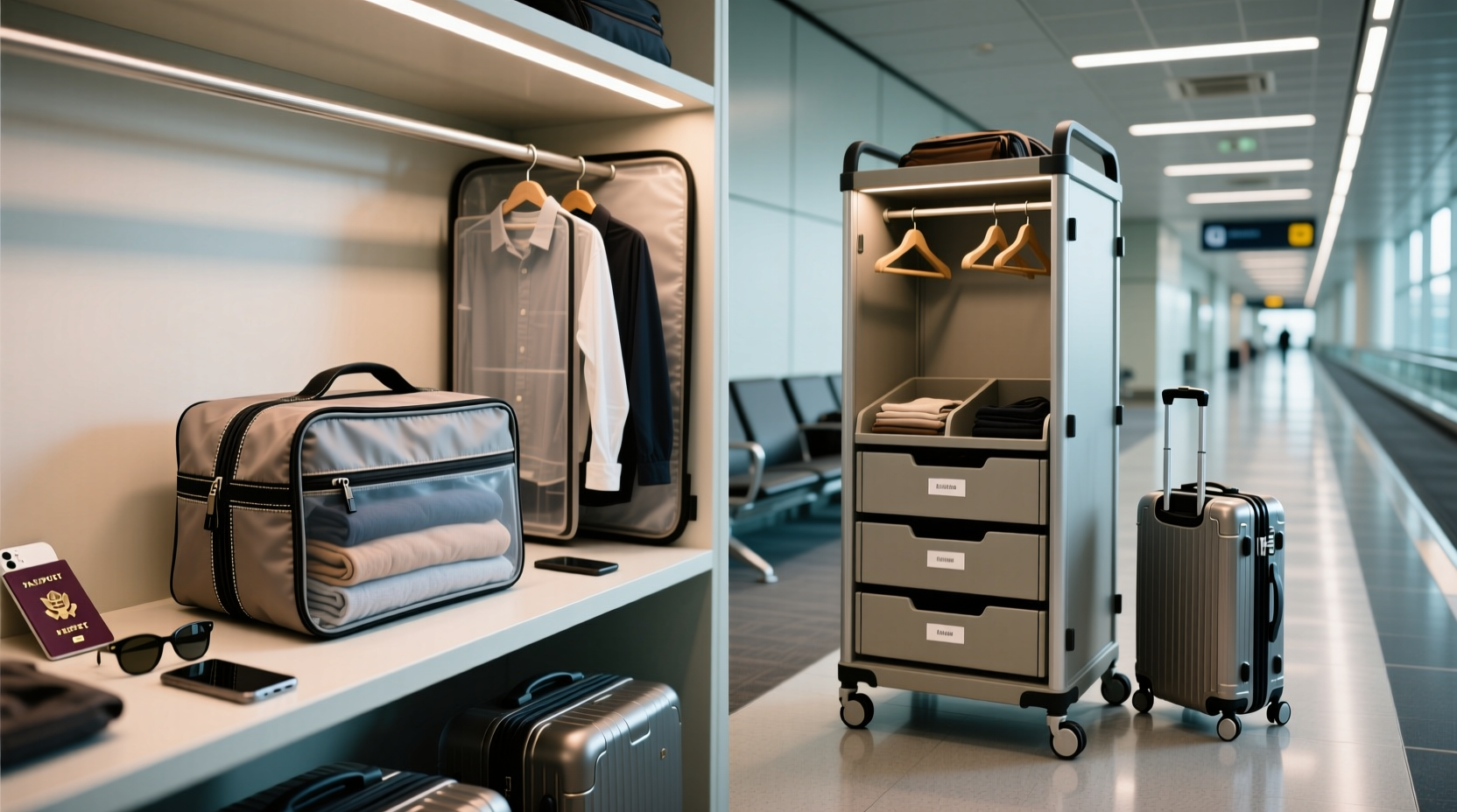 closet organization tips garment bag vs rolling cart