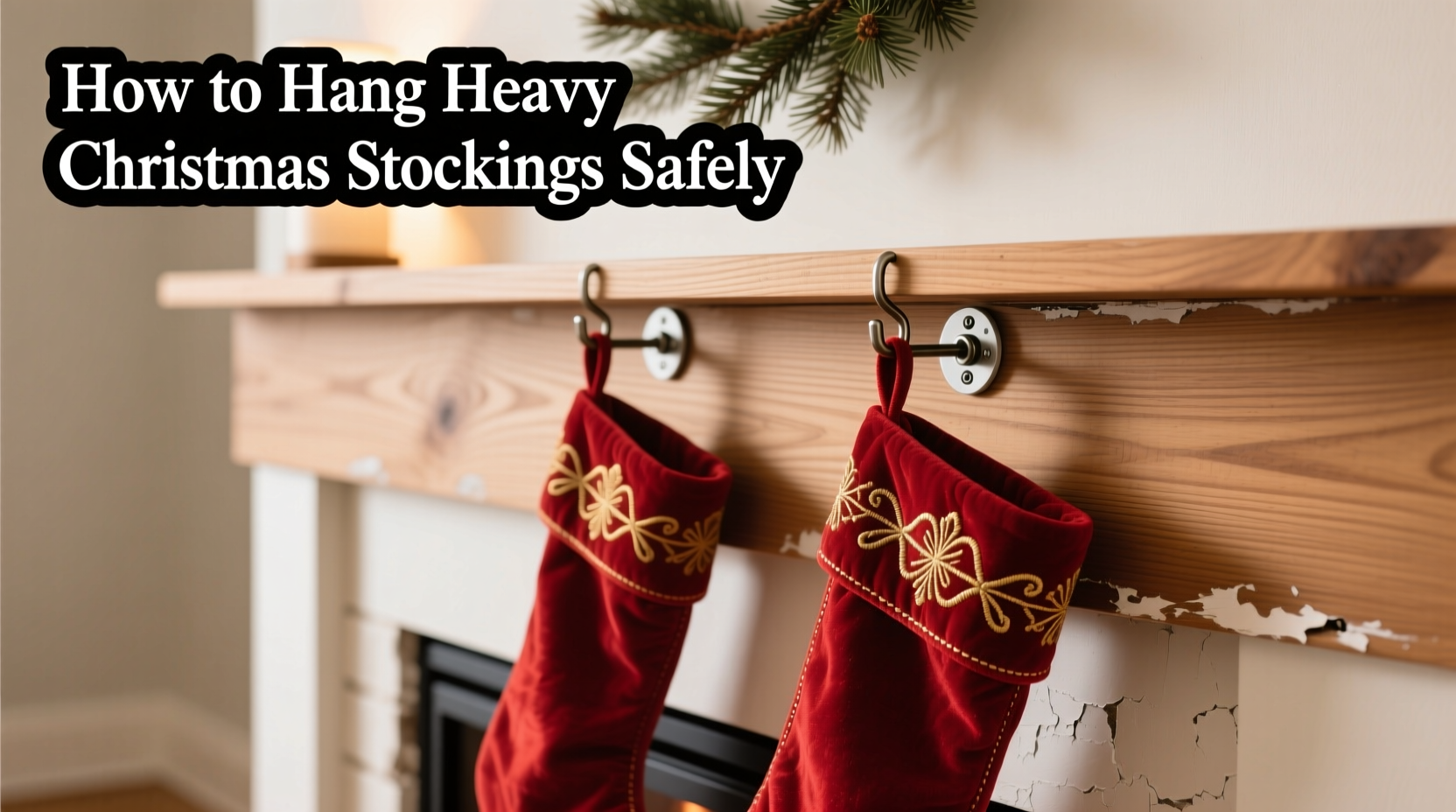 How To Hang Heavy Christmas Stockings Safely Without Ruining Mantel Paint