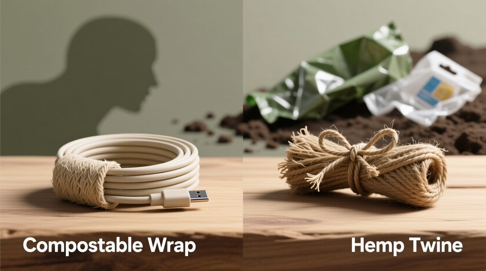 compostable cable wraps vs hemp twine