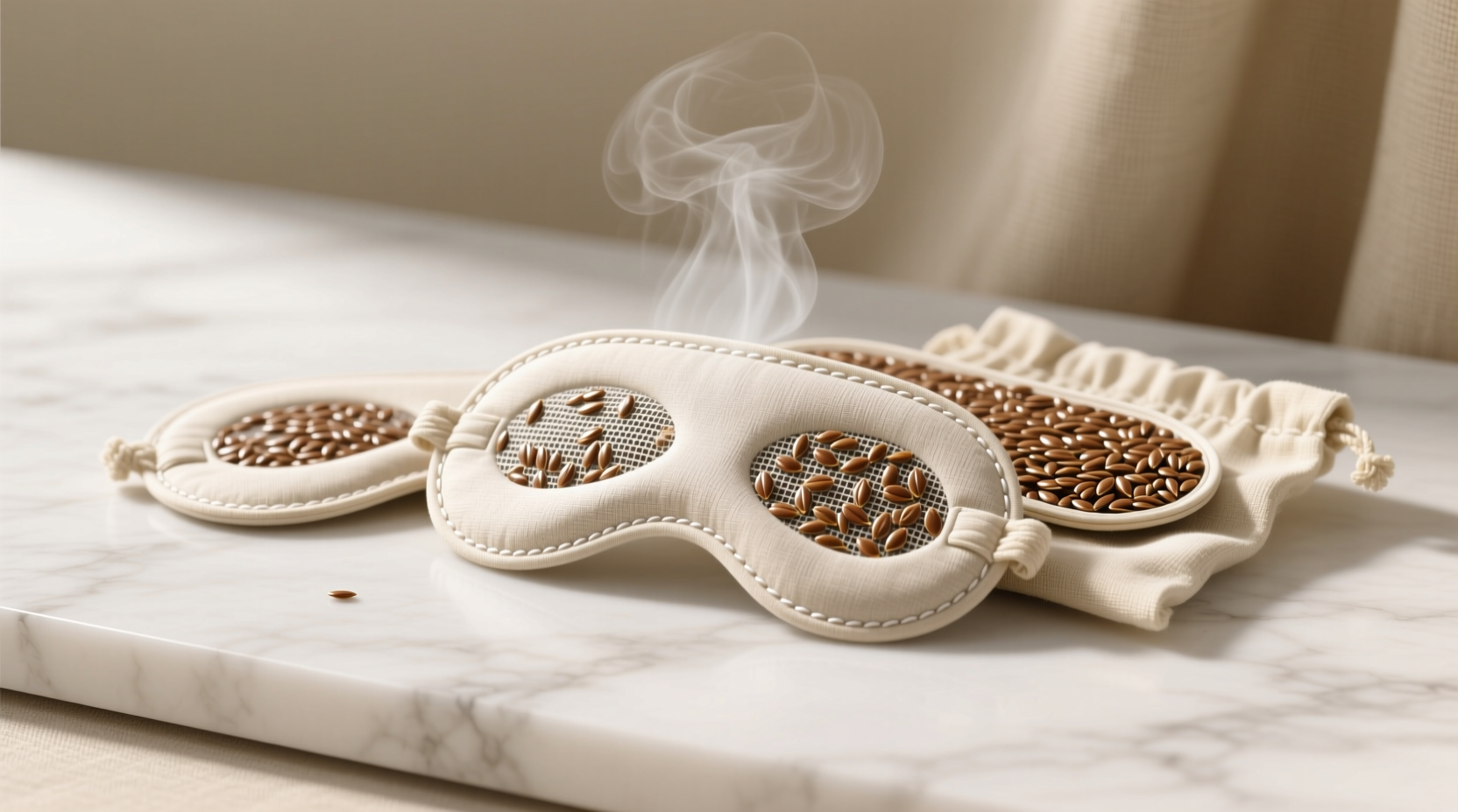 how to clean a flaxseed weighted eye mask