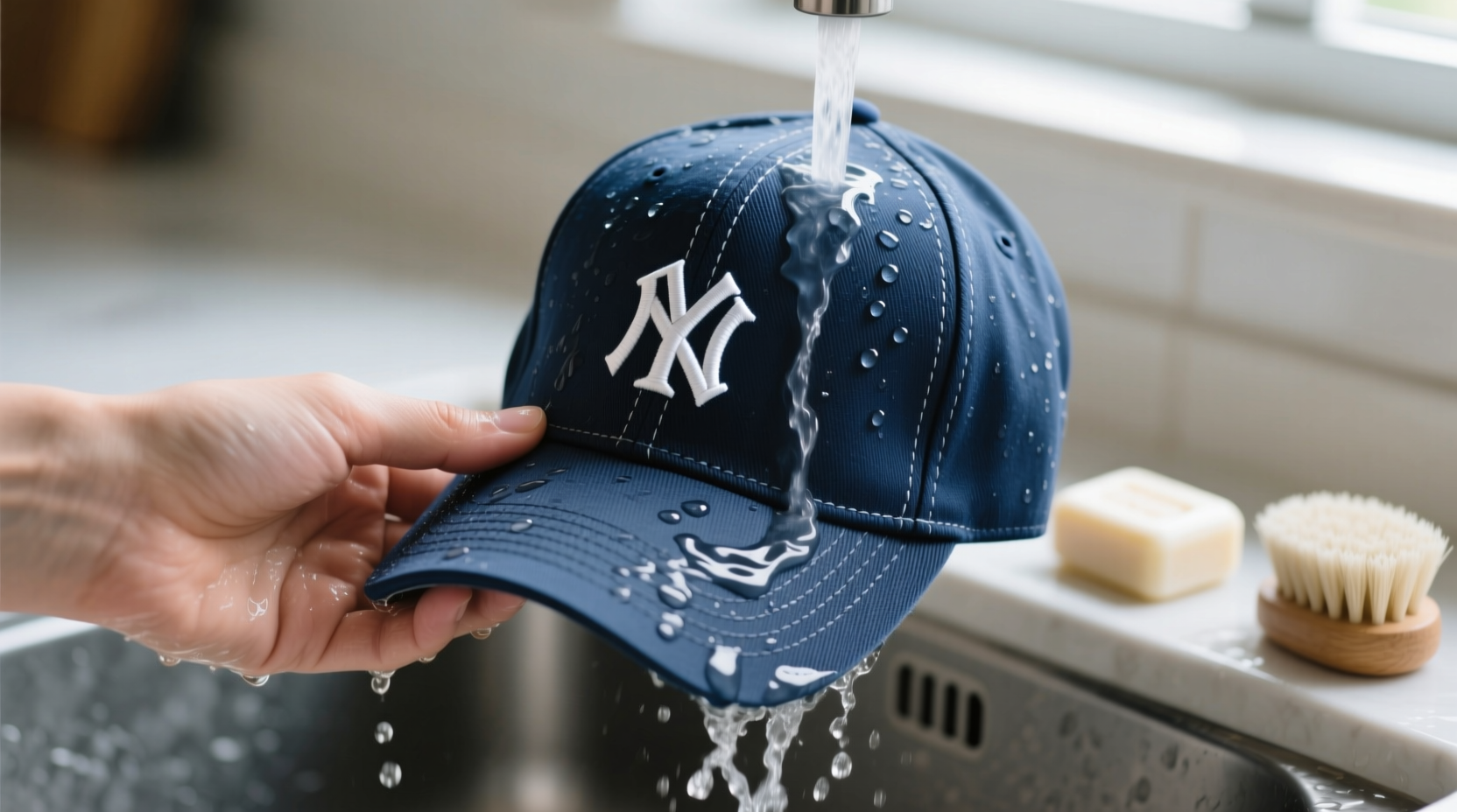 how to wash a baseball hat