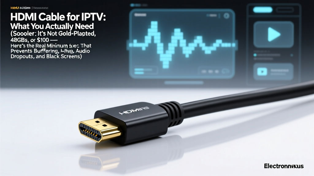 HDMI Cable for IPTV: What You Actually Need (Spoiler: It’s Not Gold-Plated, 48Gbps, or $100 — Here’s the Real Minimum Spec That Prevents Buffering, Audio Dropouts, and Black Screens)
