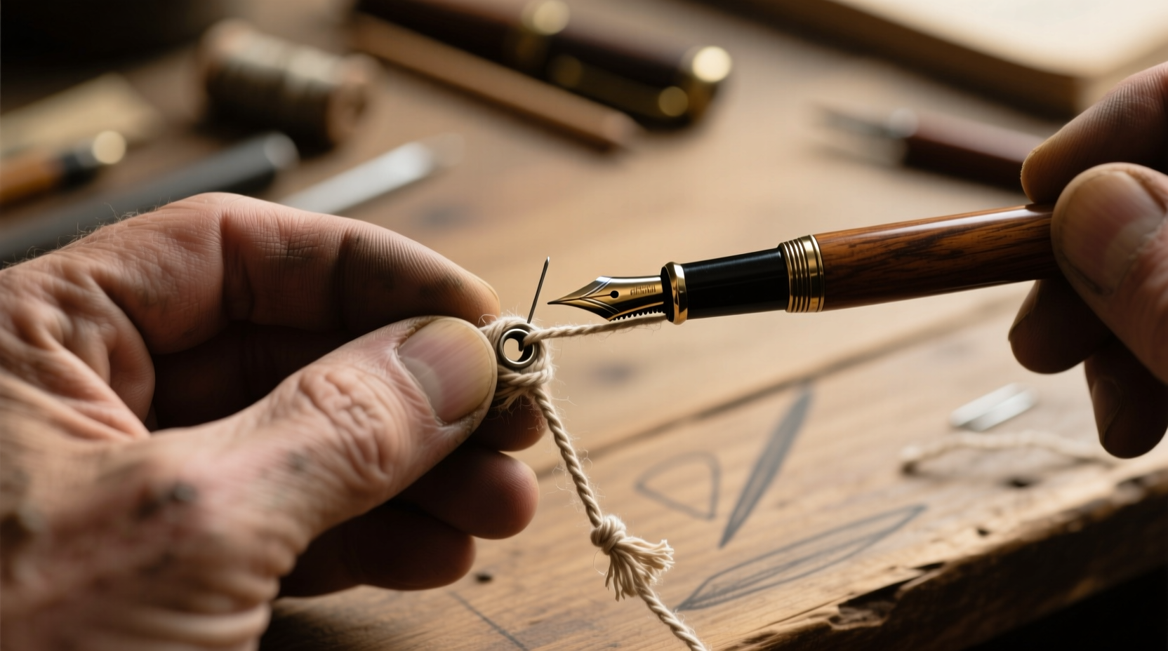 use a pen to re thread a drawstring