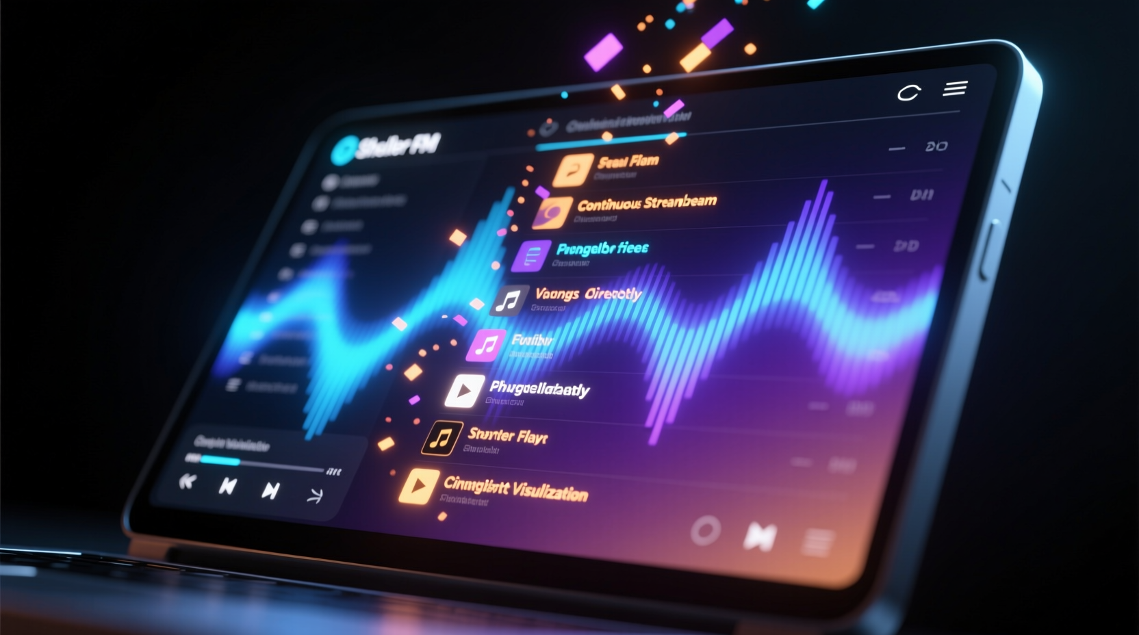 shuffler fm plays a continuous stream of songs directly