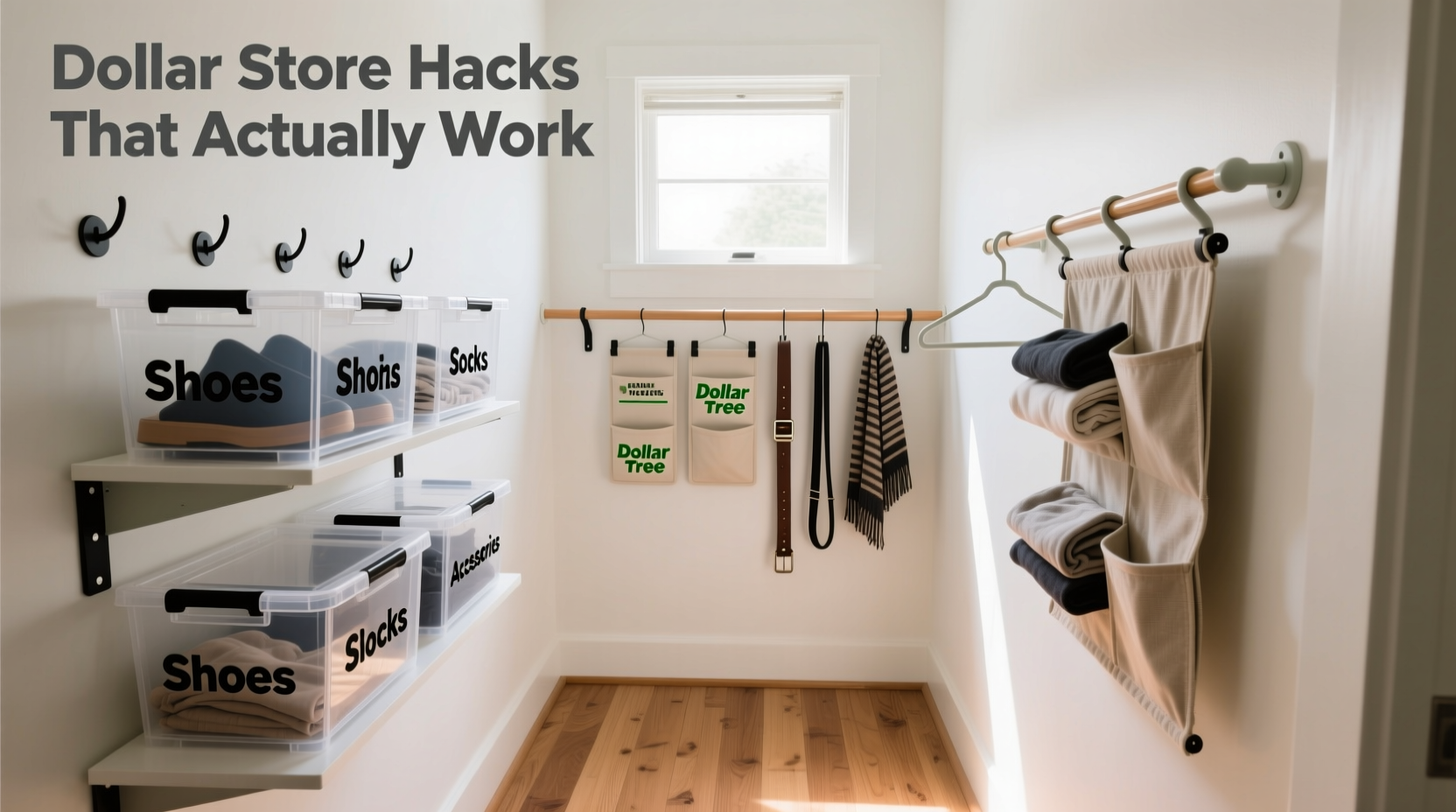 how to organize a tiny closet with dollar store hacks that actually work