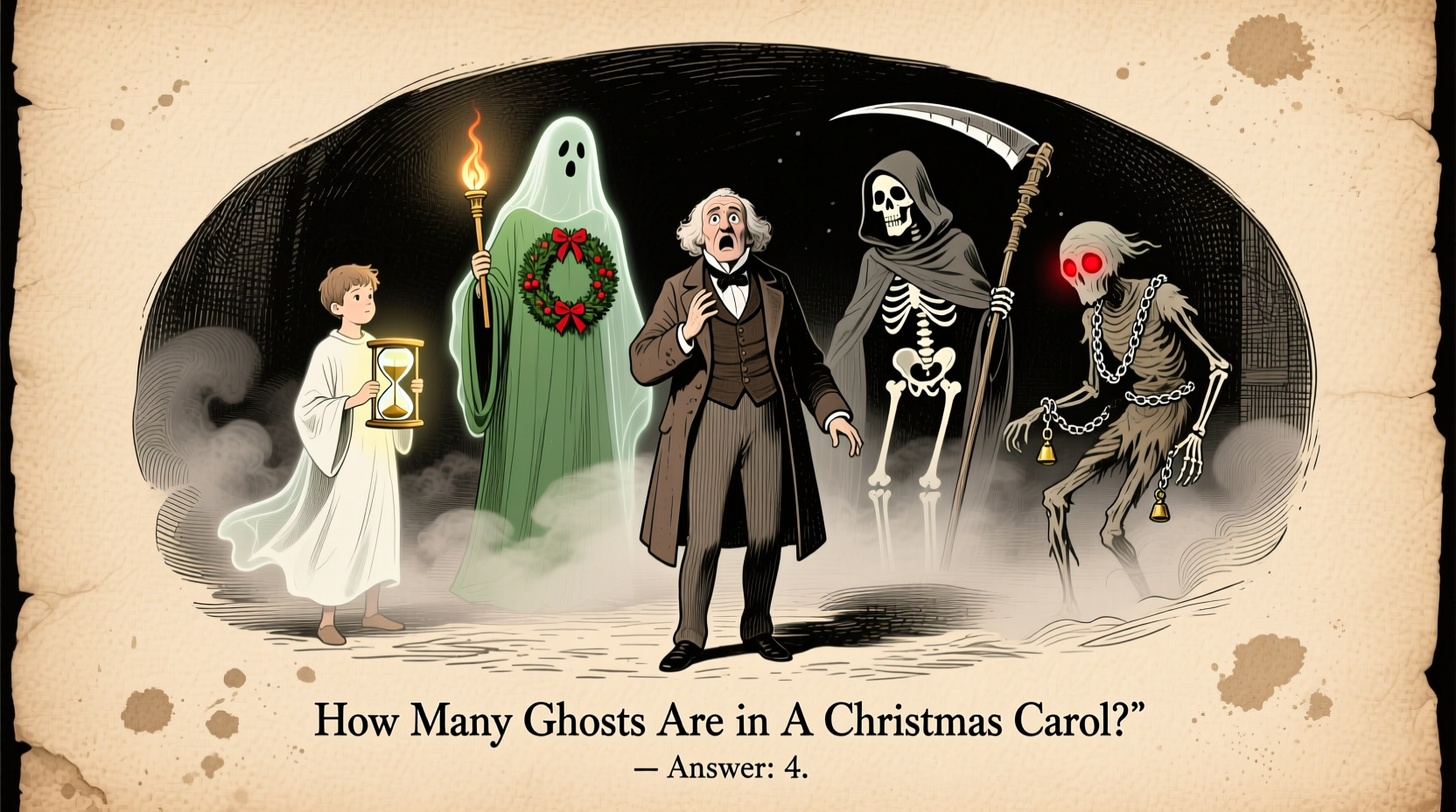 how many ghosts are there in a christmas carol
