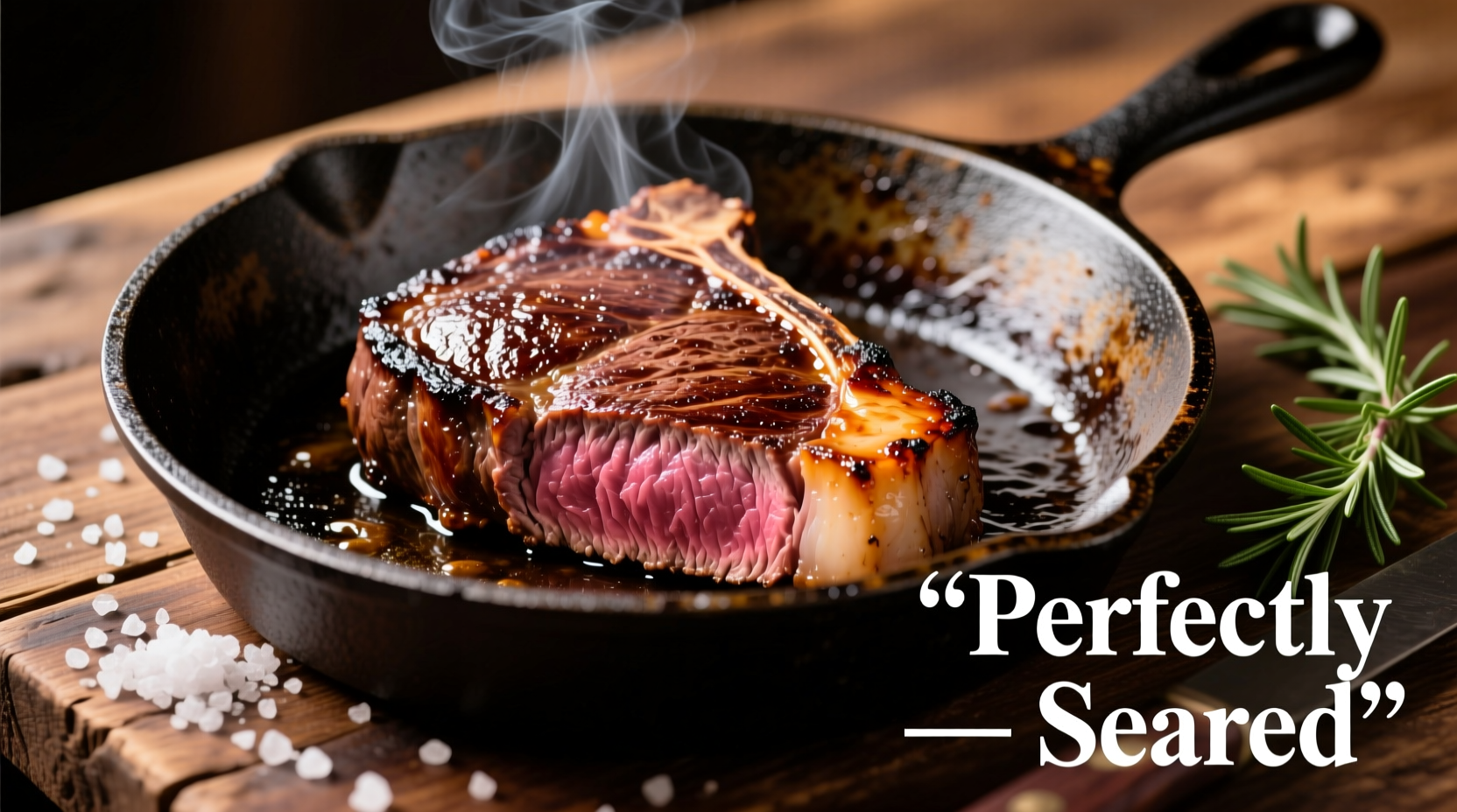 Filet Mignon Kerntemperaturmessung mit Thermometer