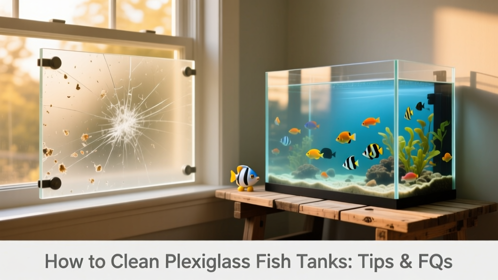 Side-by-side comparison showing a scratched, hazy plexiglass panel versus a clear, well-maintained one