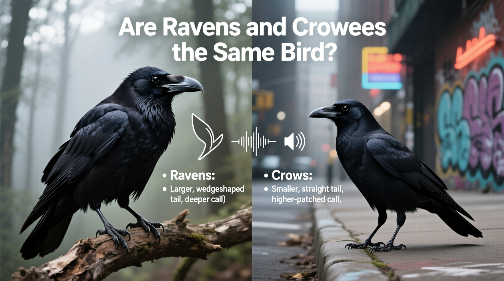 are ravens and crows the same bird