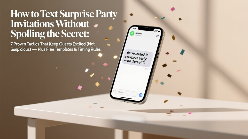 Text Surprise Party Invitations (2026)