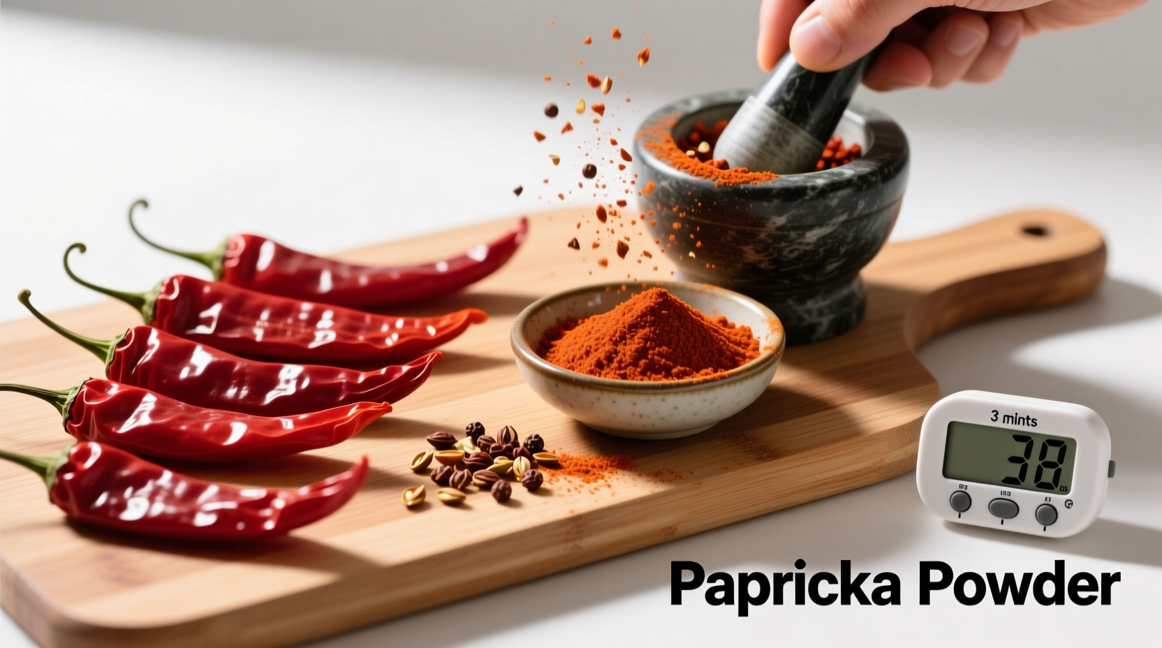 Richtig gelagertes Paprikapulver in braunen Glasflaschen