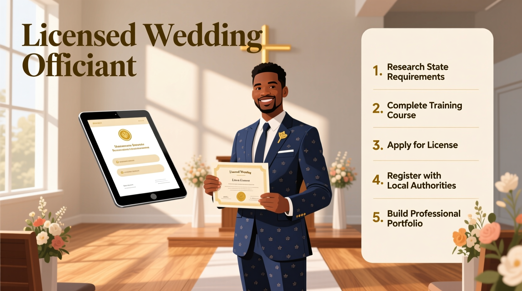 how to become a wedding officiant
