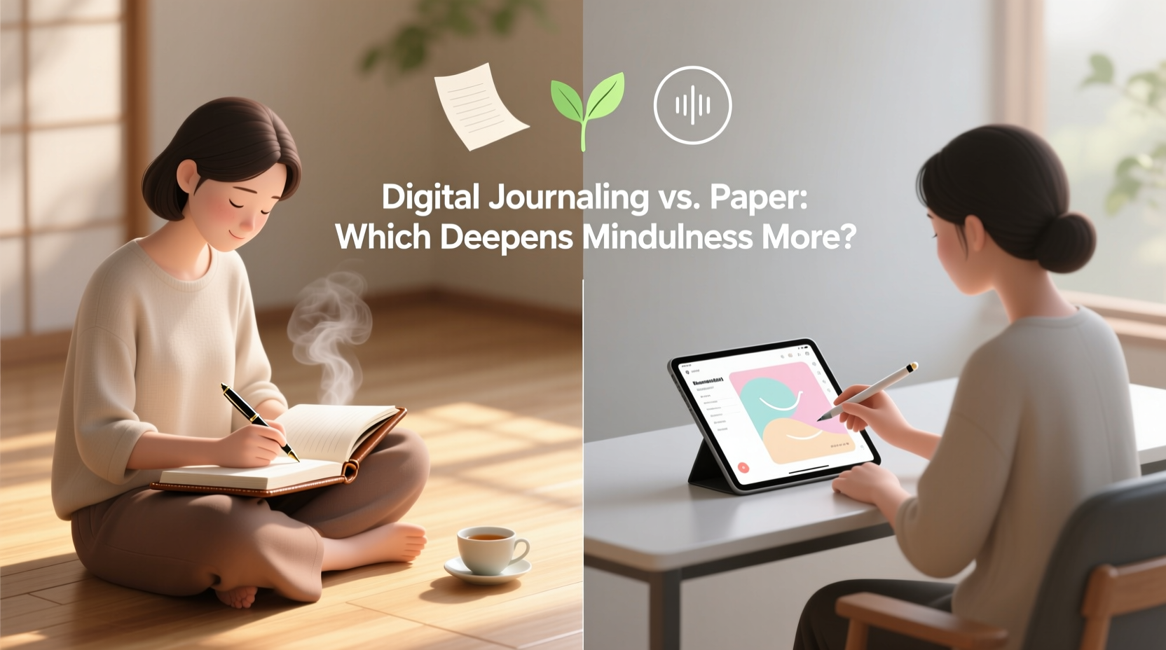 digital journaling vs paper which improves mindfulness more