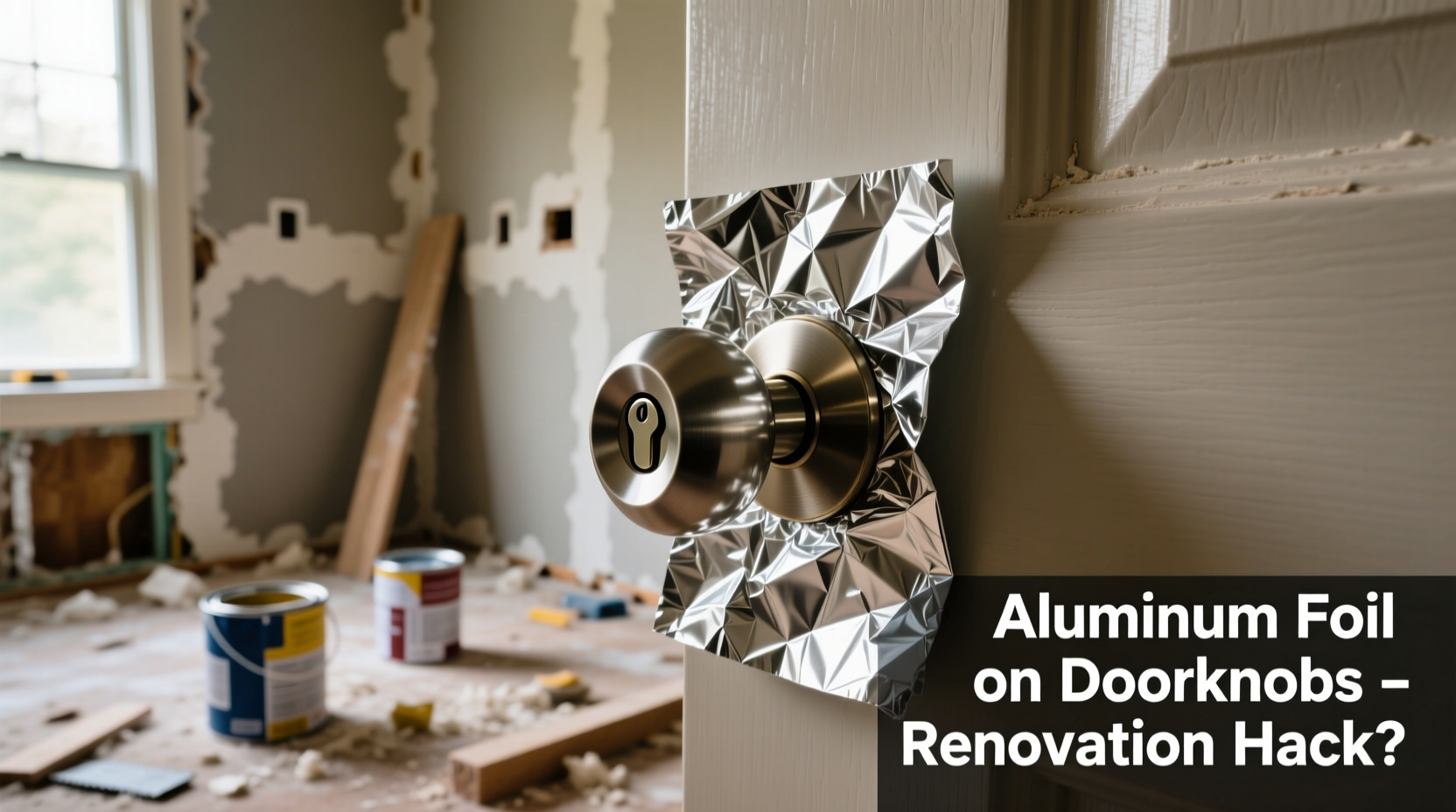 why do people put aluminum foil on doorknobs during home renovations