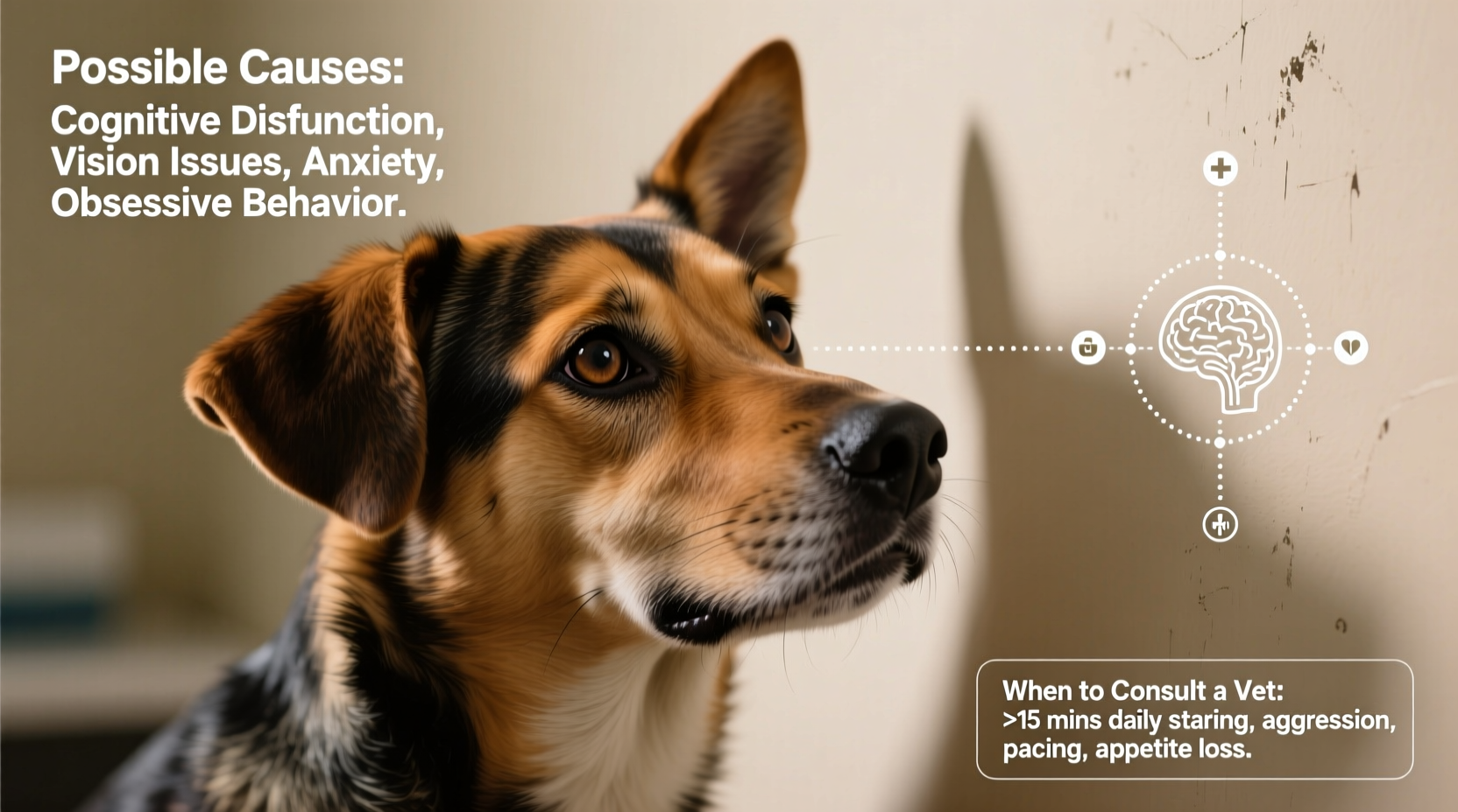 why does my dog stare at the wall possible reasons and when to call the vet