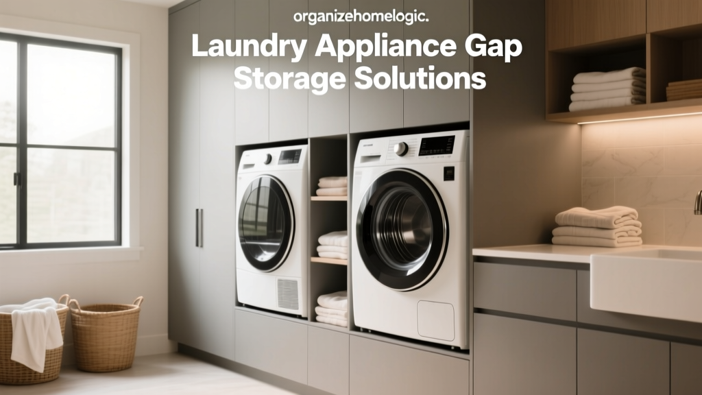 Laundry Appliance Gap Storage Solutions